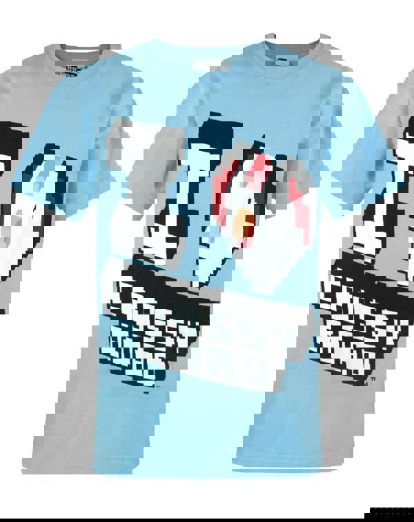 Crossy Road Boys Blue Chicken Mascot Short Sleeved T-Shirt