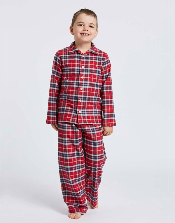 Children's Brushed Cotton Pyjama Set – Glencoe Tartan - British Boxers