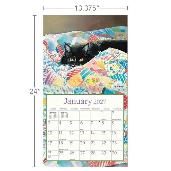 Country Living Cats In The Country Deluxe Calendar 2027, Deluxe Calendars, Month To View, Cats, Gift