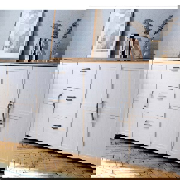 Furniture To Go Bohol Large Sideboard in Riviera Oak/White