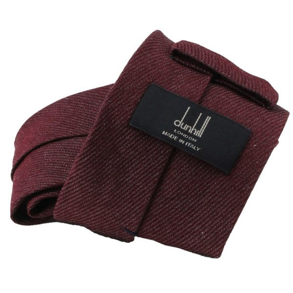 Dunhill heavy twill tie in a luxurious cotton and silk blend fabric