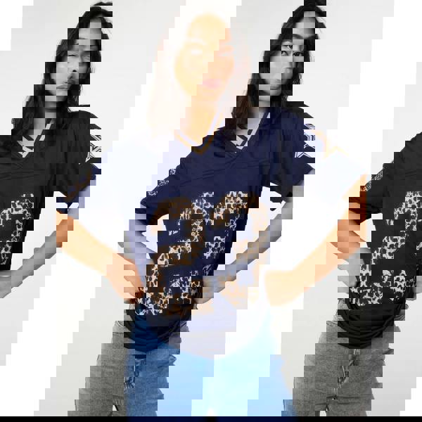 Pink Vanilla Leopard Detail Sports Jersey