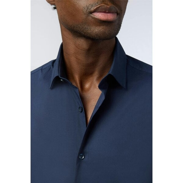Limehaus Regular Fit Navy Stretch Shirt