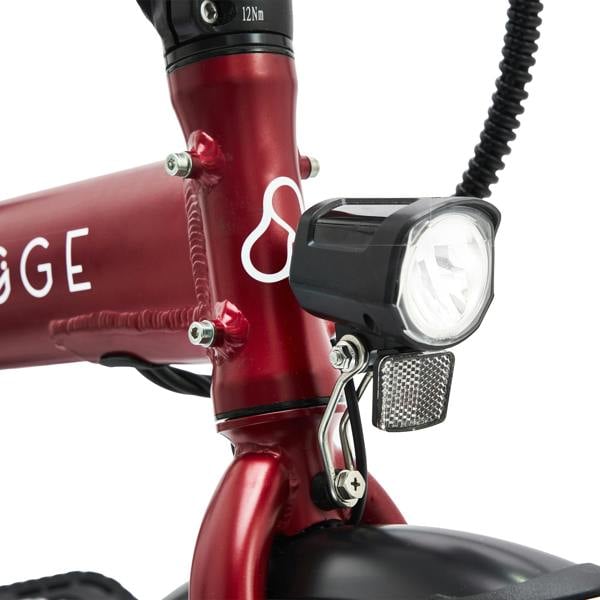 Hygge Bikes Virum 2026 - Folding Ultra-Light E-Bike 36V 10Ah - Sangria Red