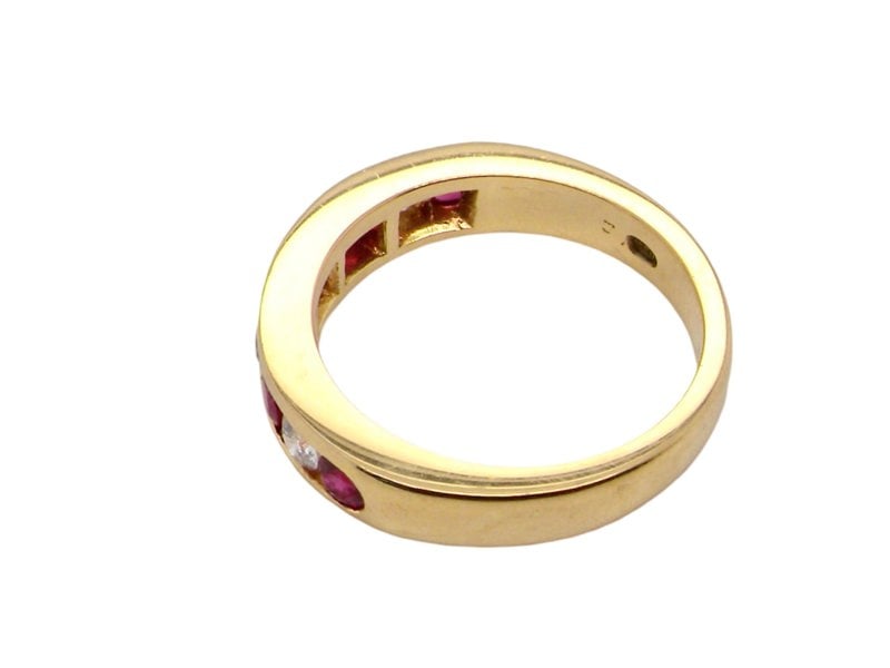 A Ruby and Diamond Eternity Ring rear view