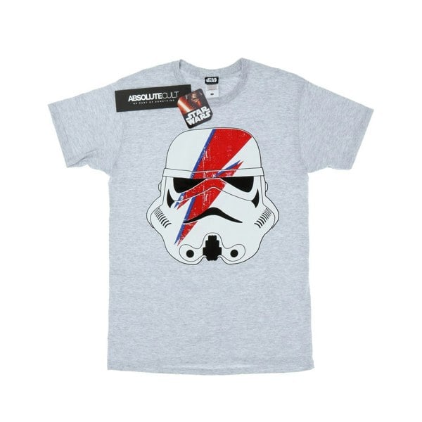 Star Wars Mens Stormtrooper Glam Lightning Bolt T-Shirt - Heather Grey