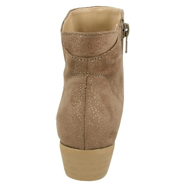 Spot On Girls Spot On Mid Heel Rouched Ankle Boots