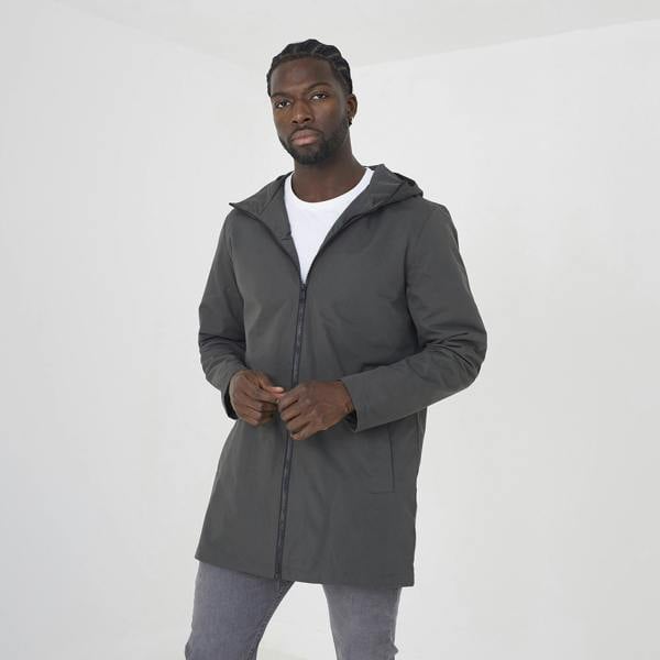 Brave Soul Khaki Zip Through Mac - Khaki Image 1