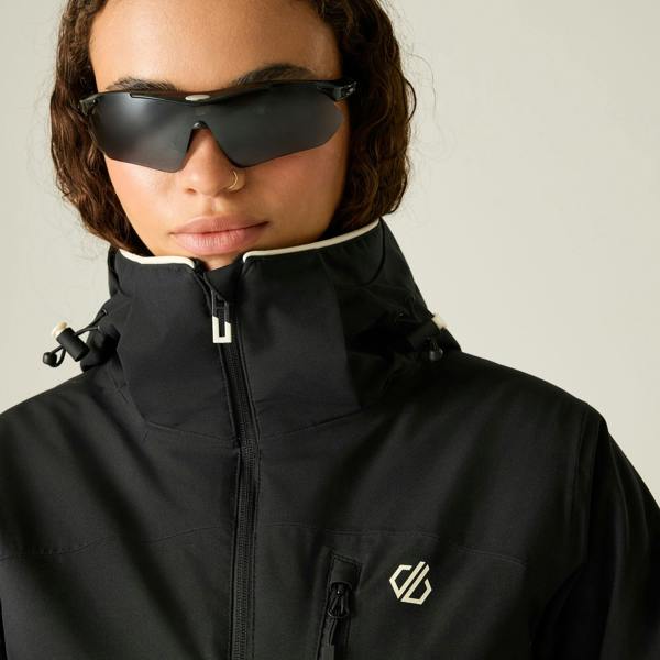 Dare 2B Womens/Ladies Lumi Stretch Ski Jacket - Black/Egret - 