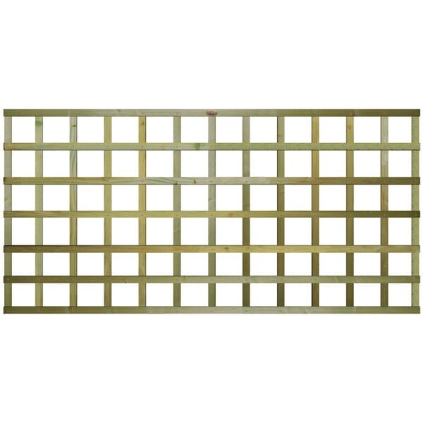 Premier Garden Supplies Standard Square Top Fence Panel Topper Garden Trellis 6ft x 1-5ft Flat Top Privacy Lattice Panels Fencing Pergola Patio - Wood - 3, 4 or 5 - 3 Pack Height: 3ft x Width: 6ft (182.8cm) x 3 Pack