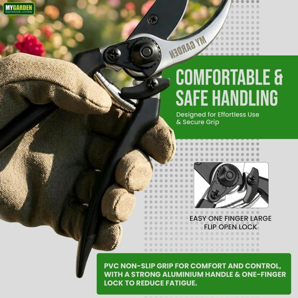 My Garden Outdoor Living My Garden Hedge Shears & Pruner Set - Secateurs with Sharp Blades, Soft Grip Handles Gardening Clipper for Shrubs & Bonsai