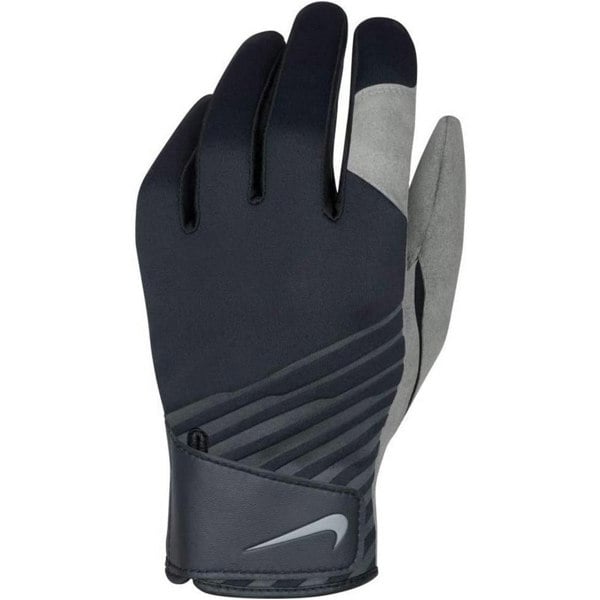 Nike Mens Faux Suede Winter Gloves - Black