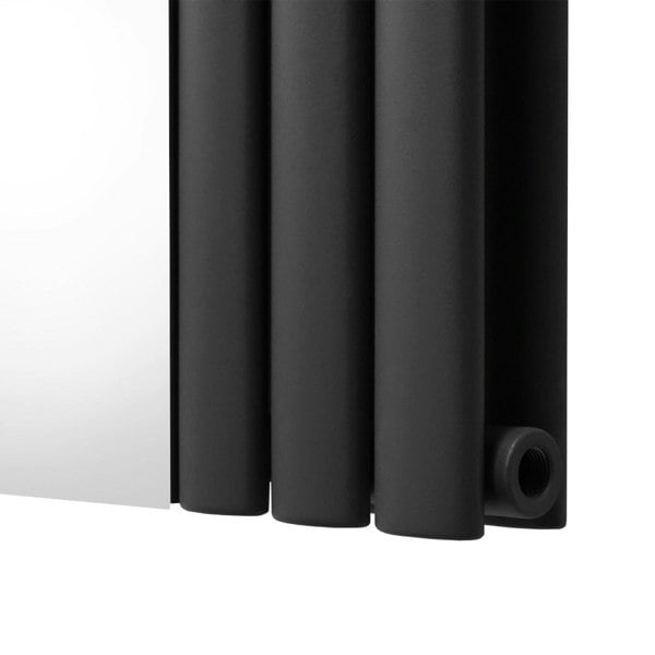 Monstershop Oval Mirror Radiator - 1800mm x 380mm - Anthracite Grey
