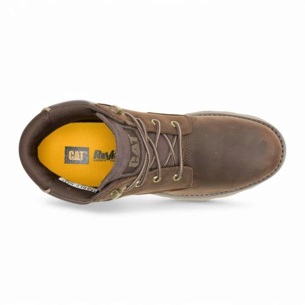Pursue - Men's Dark Brown Leather Work Hiking Ankle Boots - Caterpillar - 6