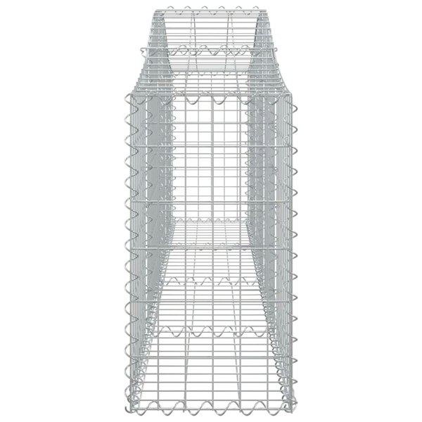 Berkfield Arched Gabion Baskets 9 pcs 200x30x60/80 cm Galvanised Iron