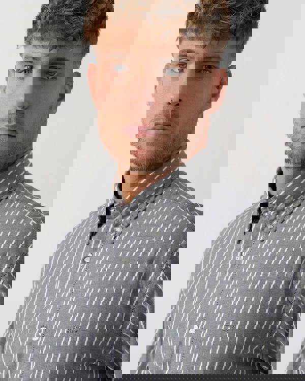 BOSS Orange Ricoplus Shirt - Dark Blue 404 - collar detail