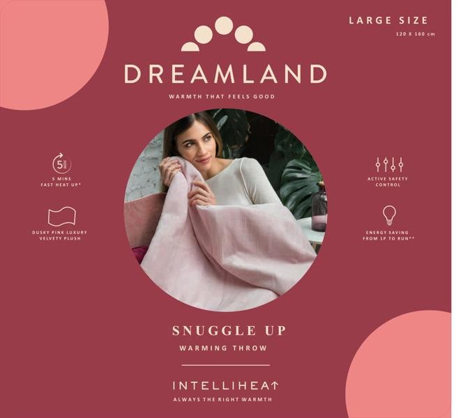 Dreamland SnuggleUp Warming Throw-Black 120X160cm