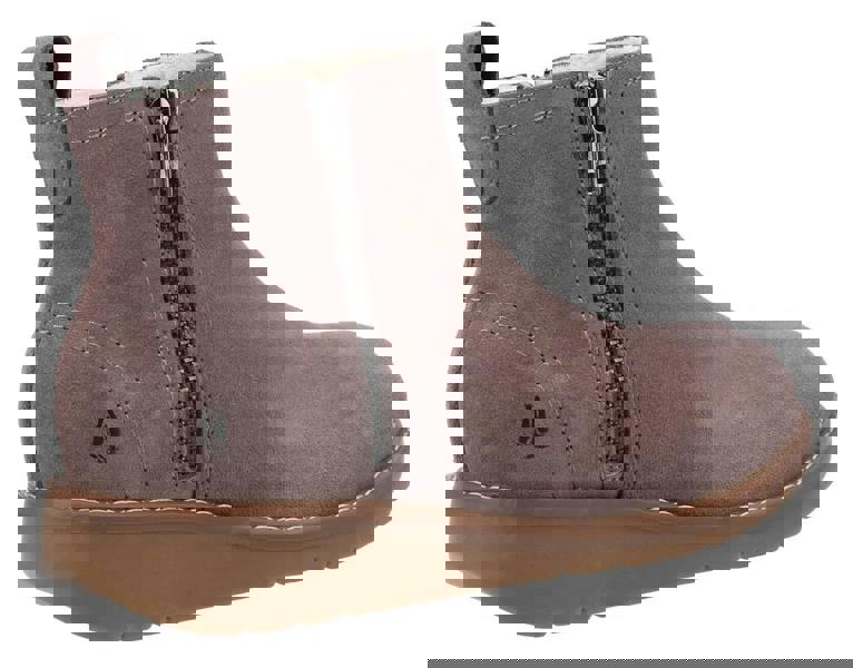 Hush Puppies Libby Womens Wedge Heel Casual Zip-Up Ankle Boots