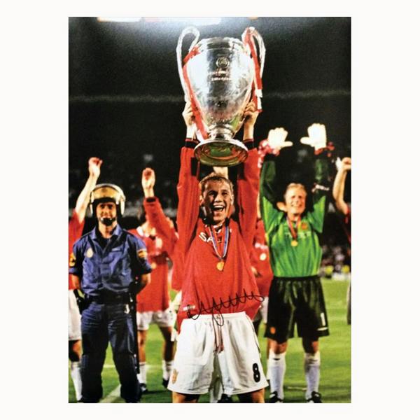Nicky Butt Signed 1999 Champions League Final photo — Premium framing