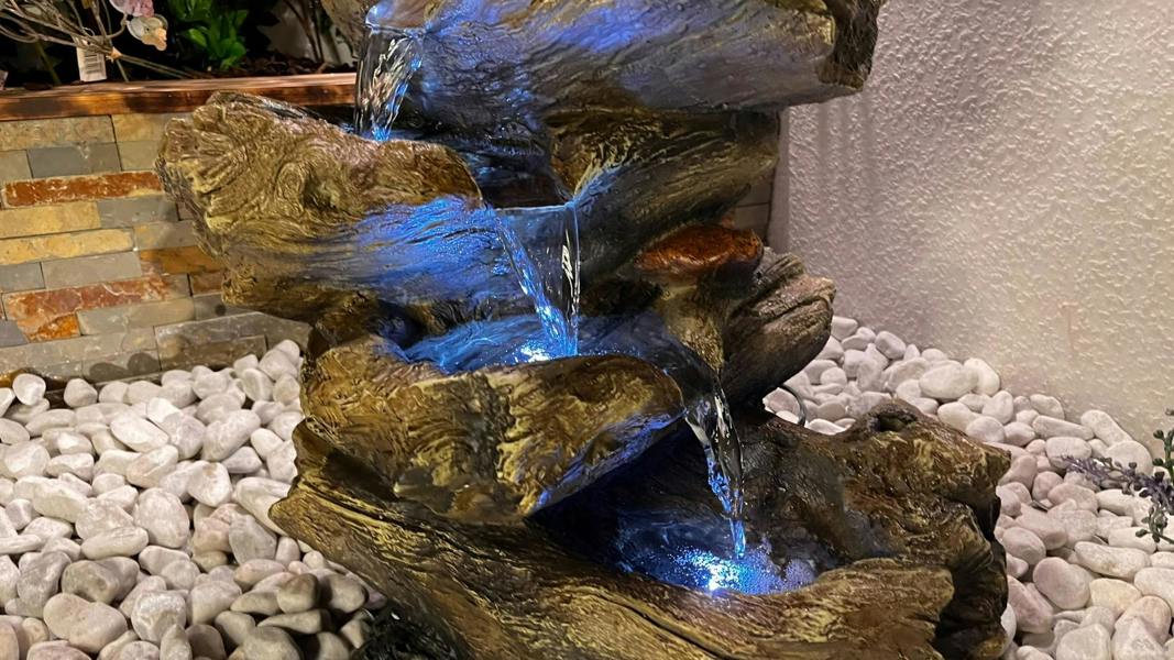 Tranquillity Water Features 5 Tier Wood Cascade Woodland Water Feature