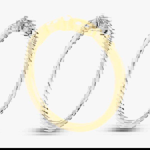 T. H. Baker 9ct Yellow Gold 0.33ct Brilliant Cut Diamond Crossover Wishbone Ring 50L88/33-10