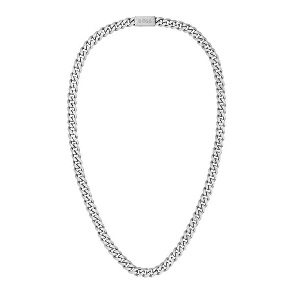 Boss Mens Ion Plated Necklace - Silver - 