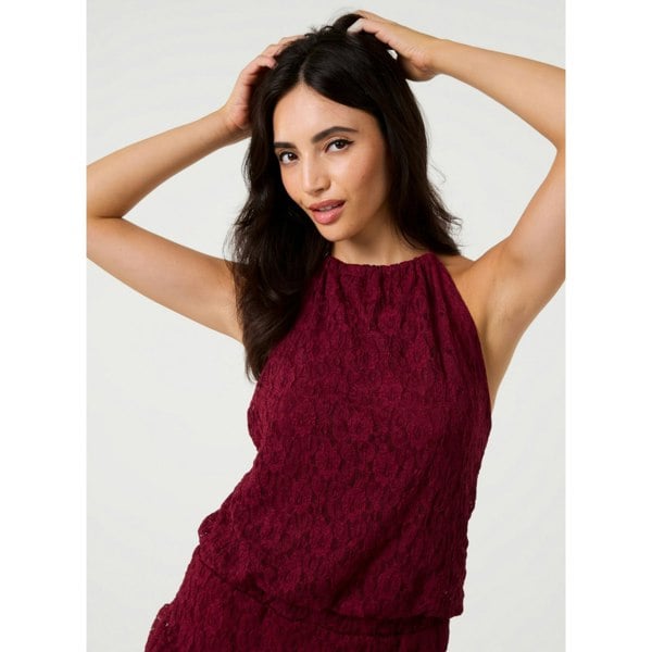 Pink Vanilla Lace Halterneck Top