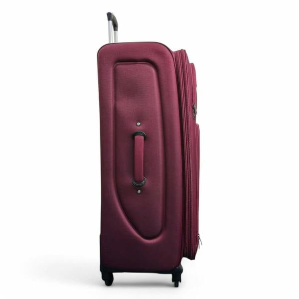 Infinity Luggage Soft Shell Lightweight Nylon Suitcase Set 4 Wheel Travel Case Holiday Bags