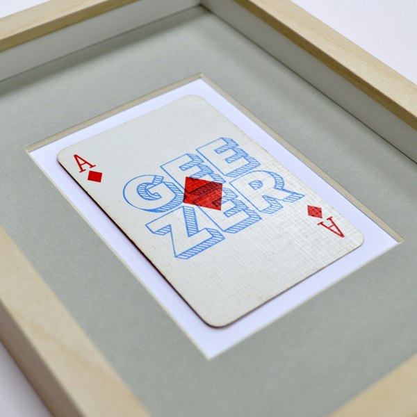 Hands & Hearts Diamond geezer playing card print