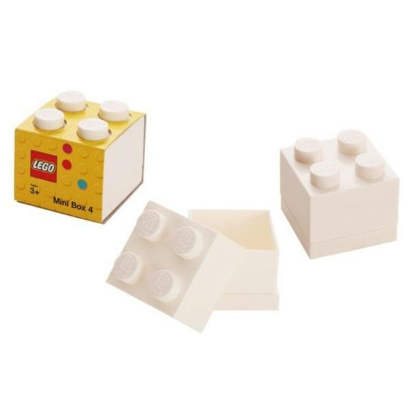 LEGO Mini Box 4 Storage Brick Box White
