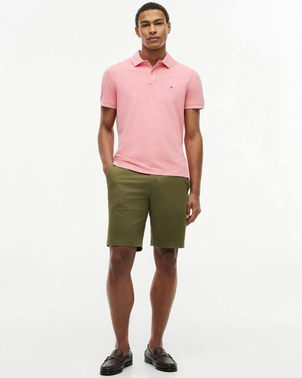 Tommy Hilfiger Garment Dyed Regular Fit Mens Polo - Doll Pink