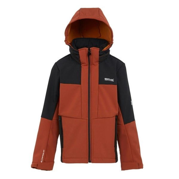 Regatta Childrens/Kids Haydenbury II Soft Shell Jacket - Red Ochre/Black