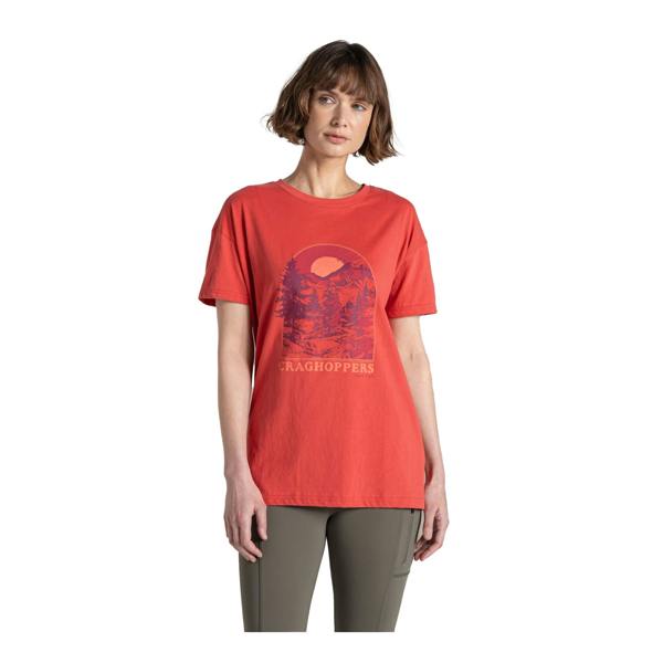 Craghoppers Womens/Ladies Yago Mountain T-Shirt - Compote Red - 