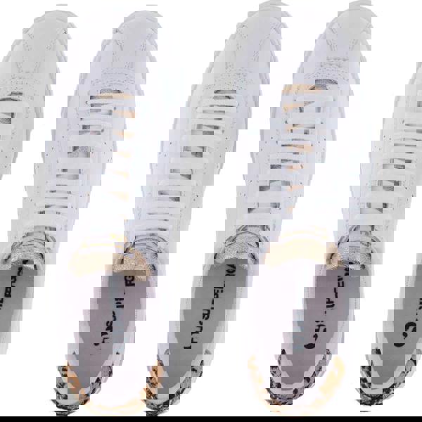 Superga Womens/Ladies 2843 Sport Club S Leather Calf Hair Trainers - White/Light Brown - 