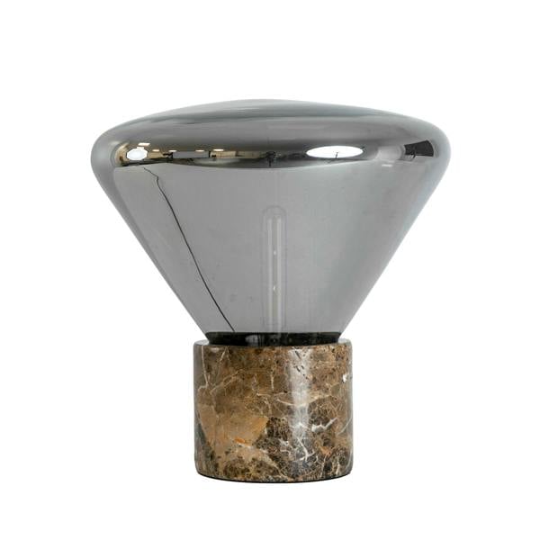 Angel Cerdá Table lamp in grey smoked mirror-effect glass and porcelain marble 8115