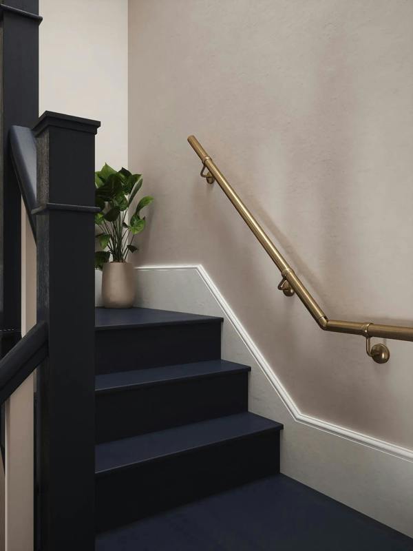Antique Brass Quarter turn handrail