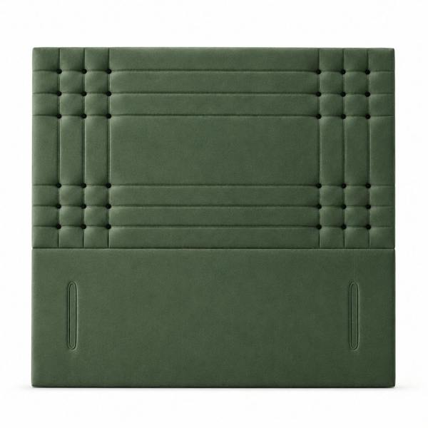 Great British Beds Savoy Headboard - Green Plush