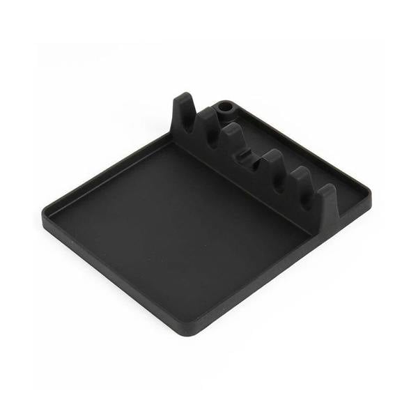 Anygleam Spoon Rest Black Medium Kitchen Pan Pot Cover Lid Rack Stand Organizer Fork Spatula Rack Holder Stand Tableware Storage Rack Holder