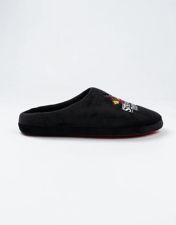 Stranger Things Unisex Black Logo Mule Slippers