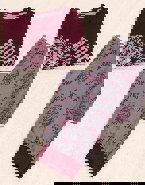 Harry Potter Girls Red Short Sleeve Long Leg Pyjama Set