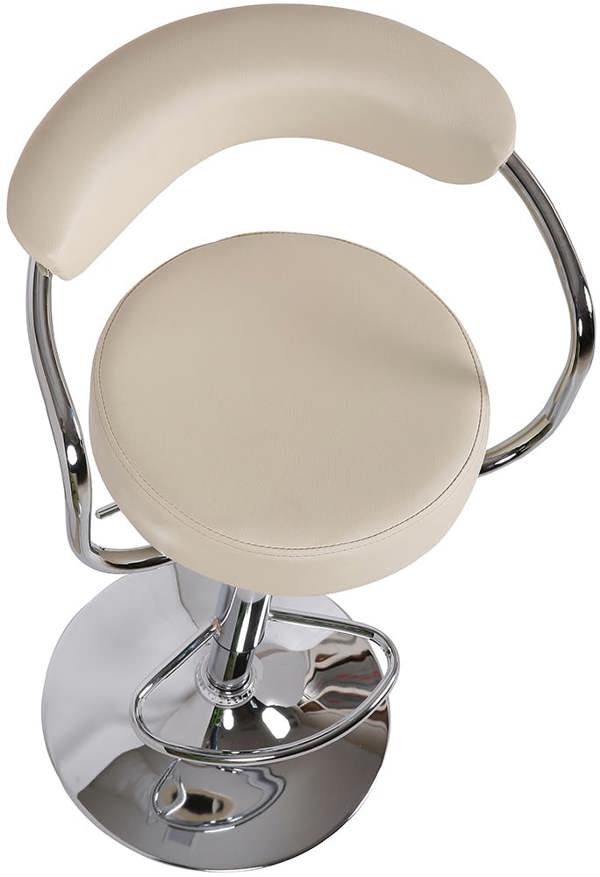 Lamboro Zenith Breakfast Bar Stool with Adjustable Height and Swivel, Cream
