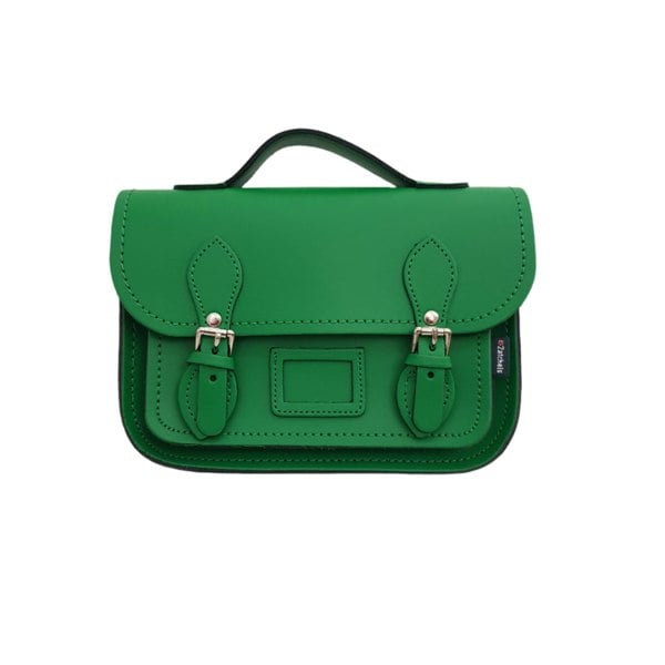 Zatchels Leather Midi Satchel - Green