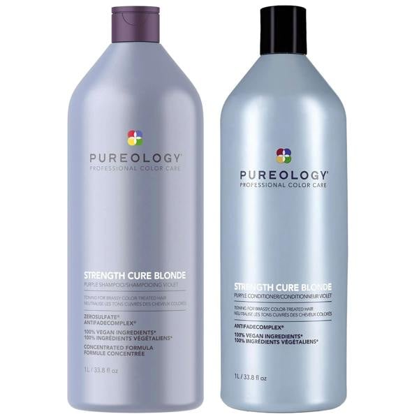 Pureology  Duo: Strength Cure Blonde Conditioner 1000ml & Shampoo 1000ml