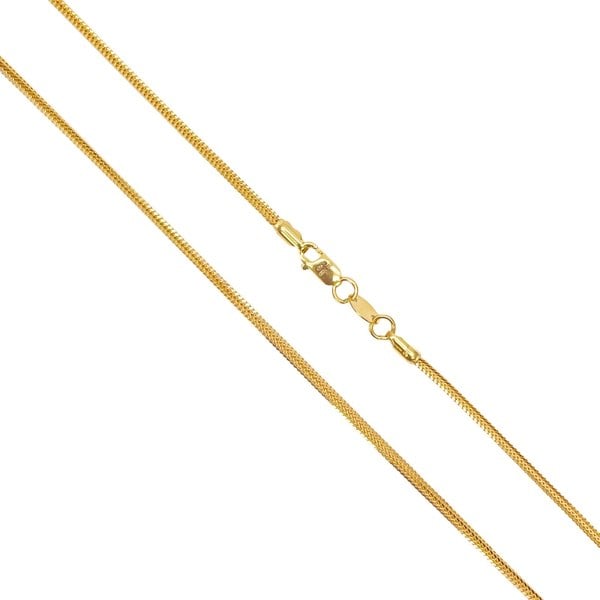 Raina 22ct Yellow Gold Foxtail Dragon Chain Necklace 18 Inches 1.5mm Width