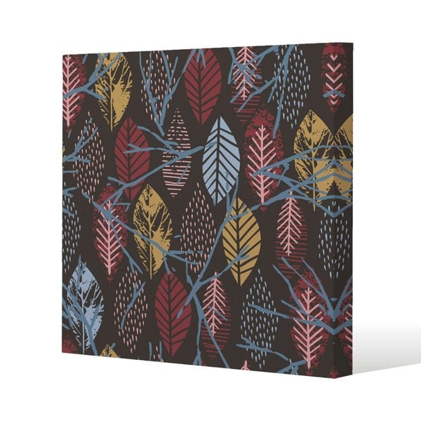 Benjamin Tate Design Japanese Maple Slim Style Canvas Print  20x20cm , 15mm Slim Real wood.