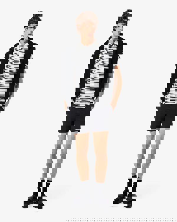 Lacoste Serve Hybrid Monogram Slides - Black/Gold 1V7 | CHO | Designer Mens Sandals