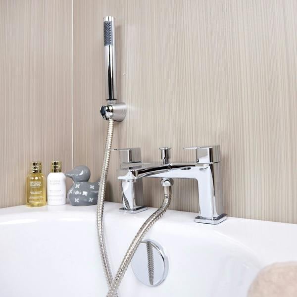 Flode Glan | Bath Shower Mixer | Including Handset and Holder | Chrome