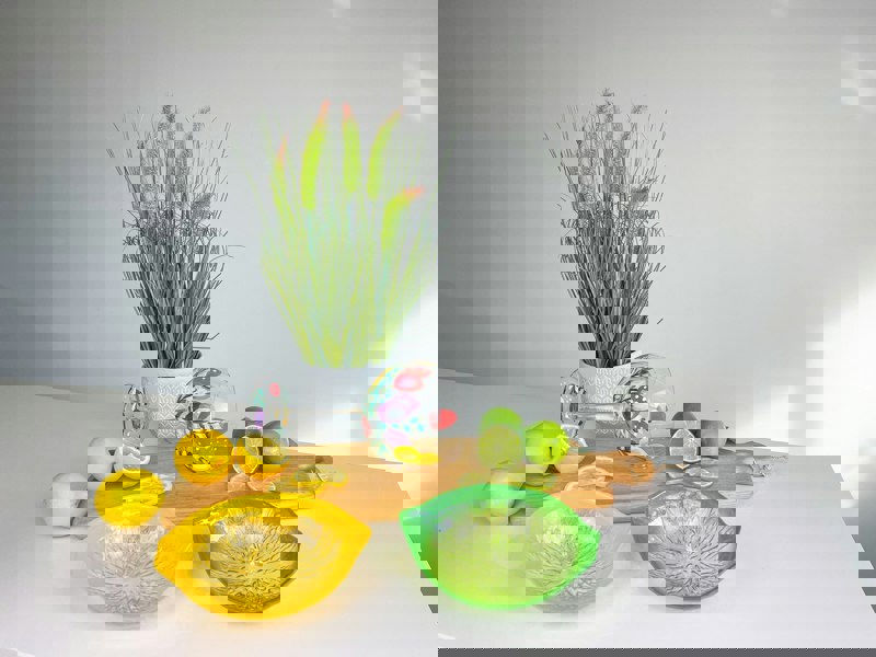 Glass Bowl - Lime Design