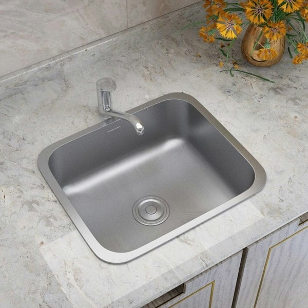 Inset Single Bowl Sink Stainless Steel Kitchen Sink Kitchen Sink Living and Home