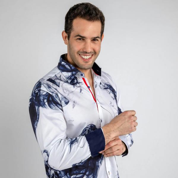 SMOKE PRINT SHIRT – Premium Men's Patterned Shirt by Claudio Lugli | Bold Design, Tailored Fit, Best Printed Shirts